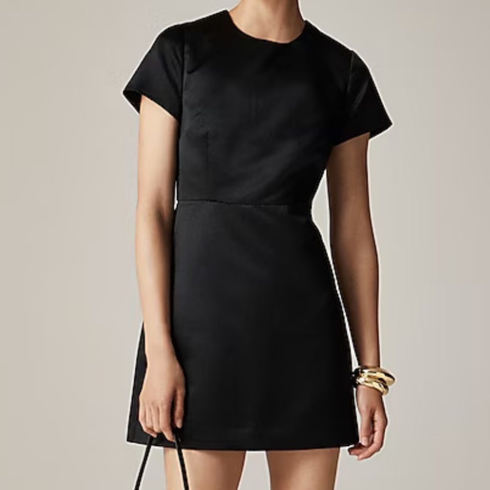 J CREW Collection A-line mini dress in duchesse satin